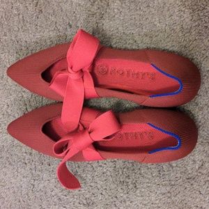 Rothy's Cinnamon Red Size 8 Mary Jane With Strap Excellent condition.